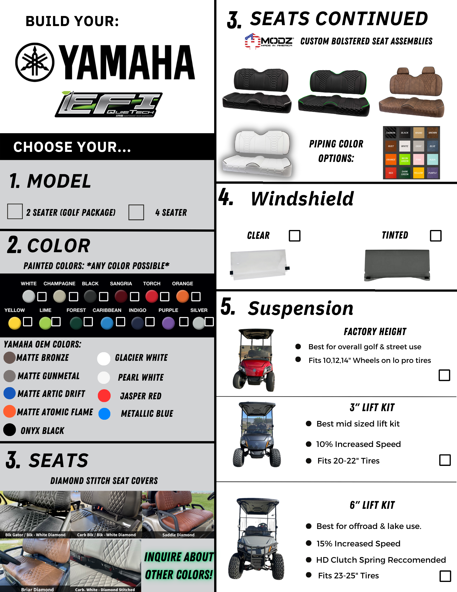 Customyamahas Lifted & Lowered Golf Carts Nixa Missouri